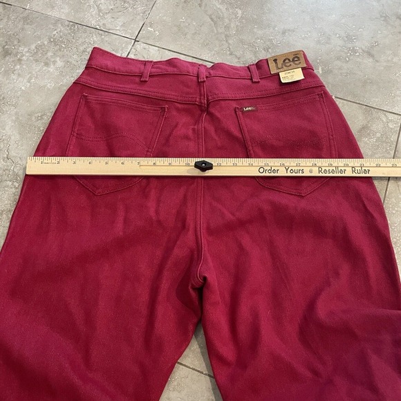 Riders by Lee Vintage Jean High Waist Straight Leg Relaxed Women’s 32x34 Red NOS - Picture 6 of 7